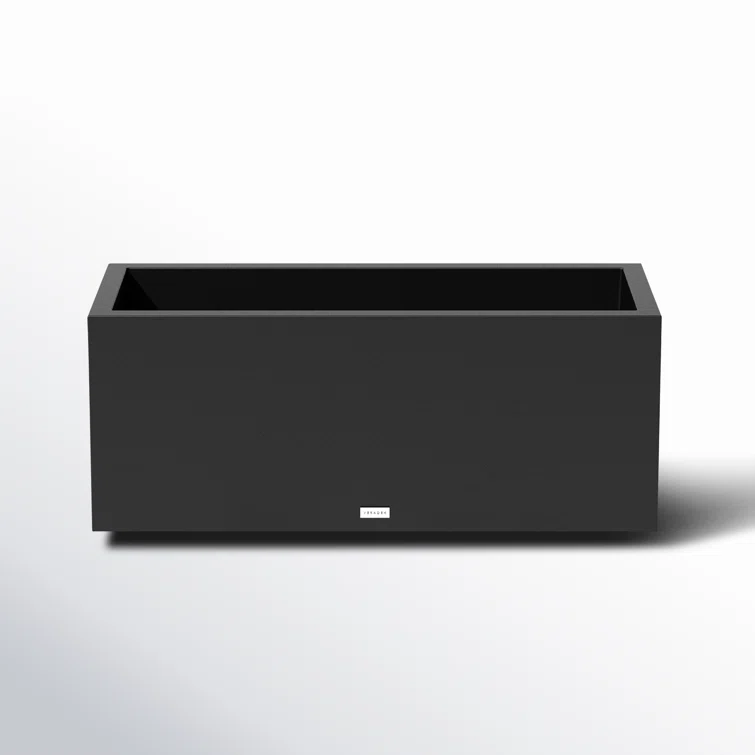 Black Rectangular Plastic Long Box Planter