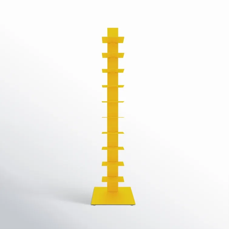 Ajax Yellow Stainless Steel Narrow Bookcase