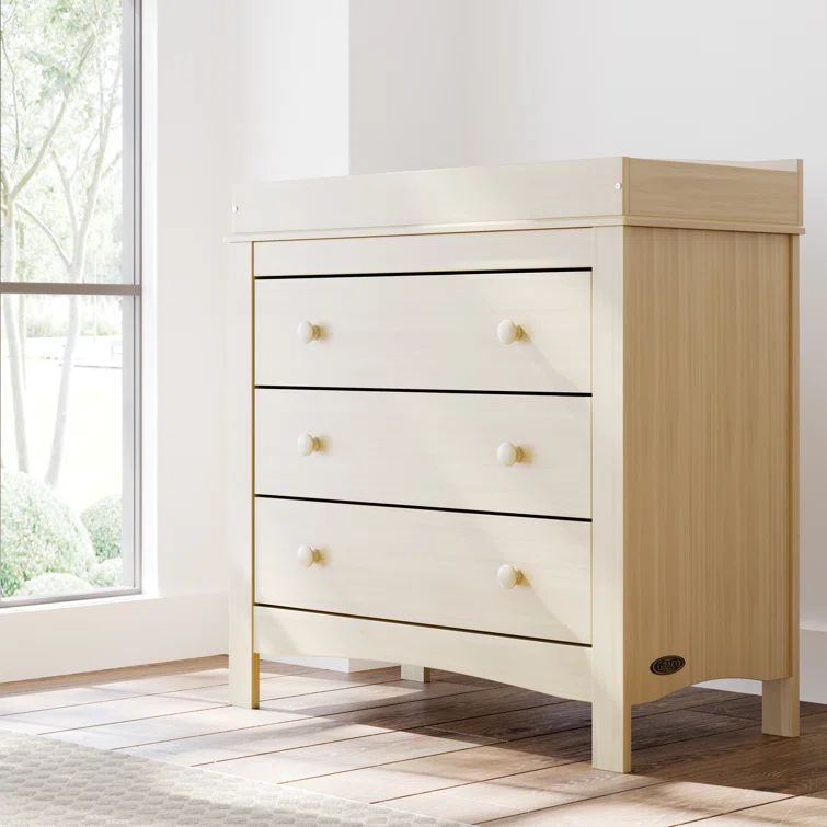 Noah Driftwood 3-Drawer Chest with Removable Changing Topper