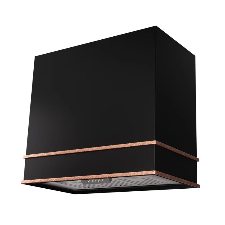 36'' Black and Copper Stainless Steel Wall Mounted Range Hood