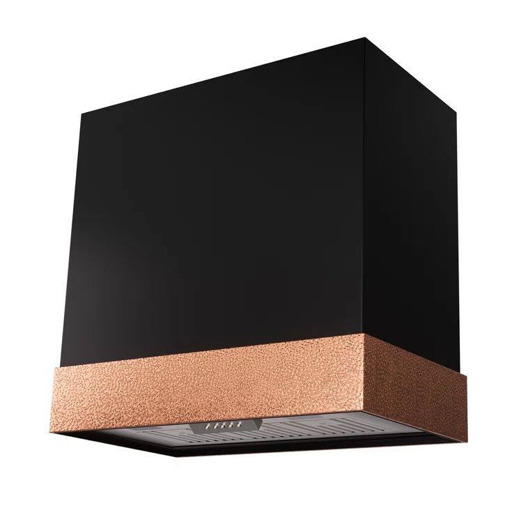 Black and Copper Wall Mounted Stainless Steel Range Hood