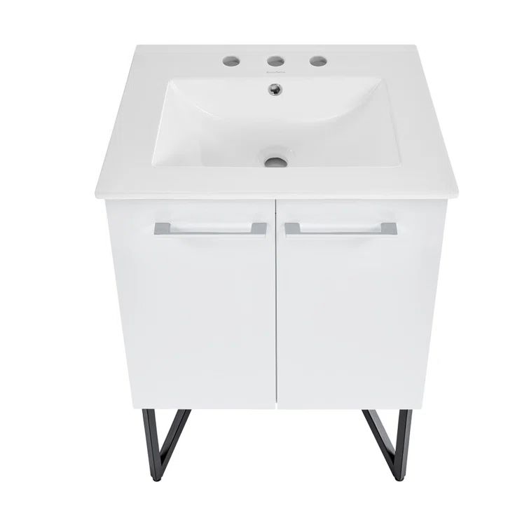 Annecy 24" White Ceramic Sink Bathroom Vanity