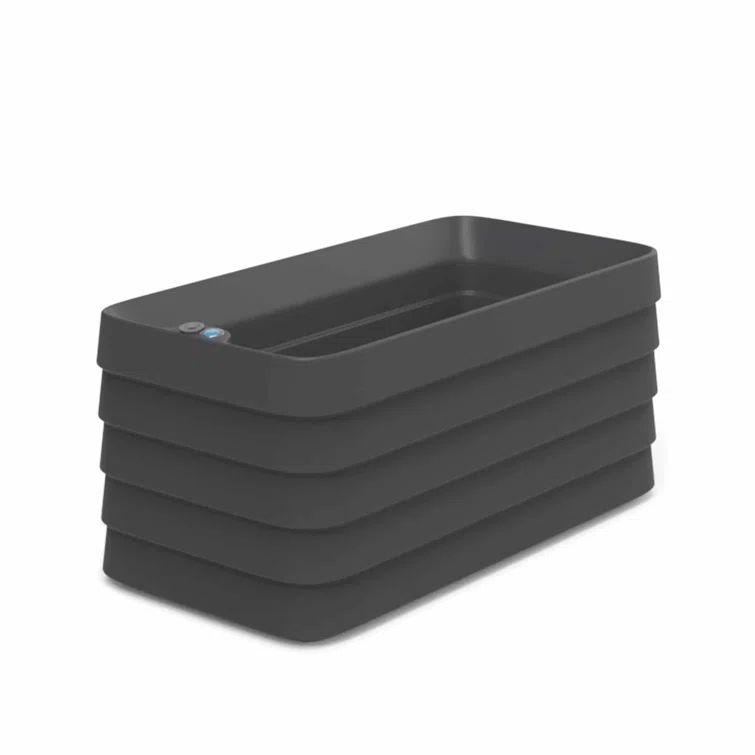 Black Rectangular Self-Watering Indoor/Outdoor Planter Box