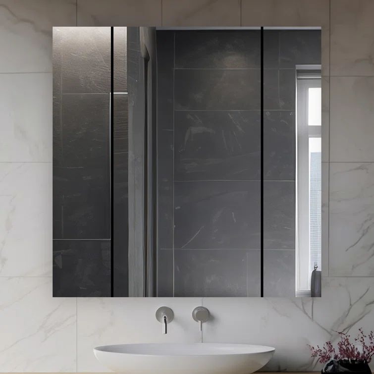 Royale 40" x 30" Triple Door LED Medicine Cabinet with Mirror