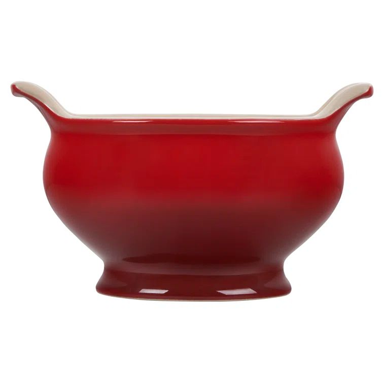 Cerise Red Round Ceramic Soup and Dessert Bowl