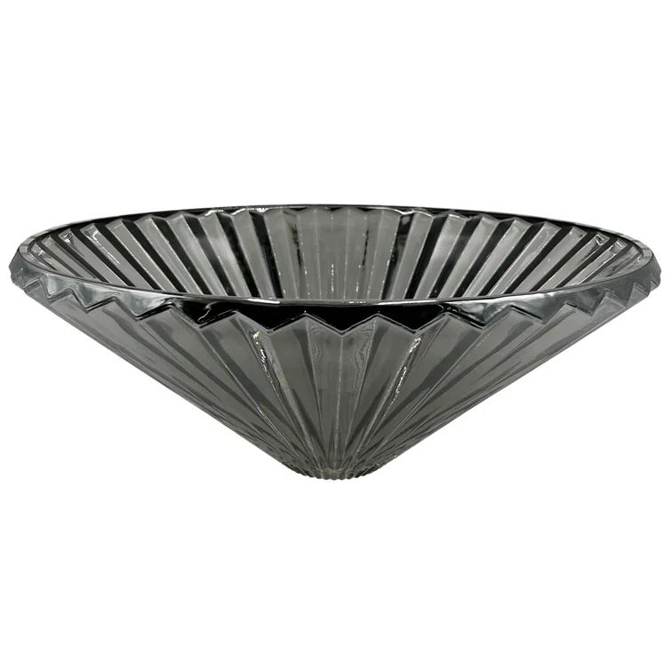 20" Dark Gray Diamond Glass Above-Counter Vessel Sink