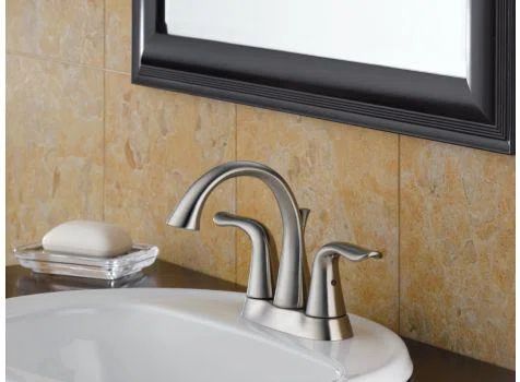 Stainless Steel High Arc Two-Handle Bathroom Faucet