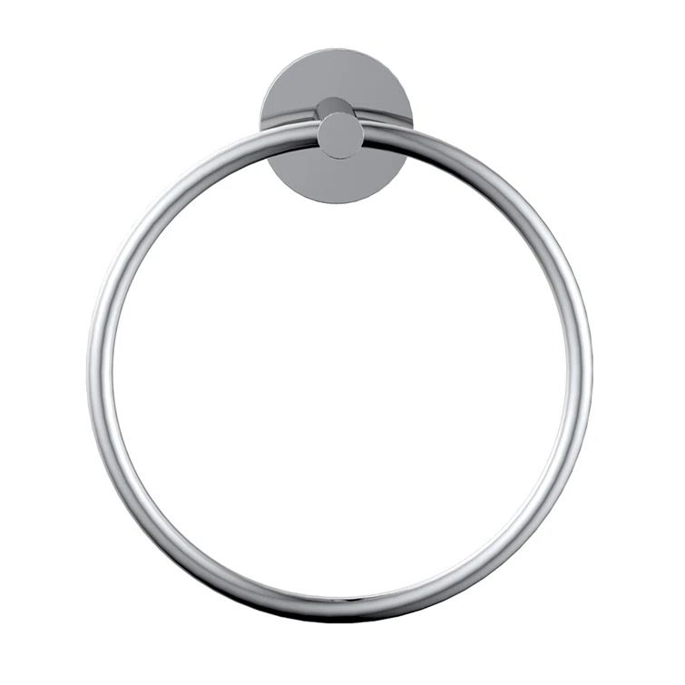 Modern Chrome Wall Mounted Towel Ring with Starlight Finish