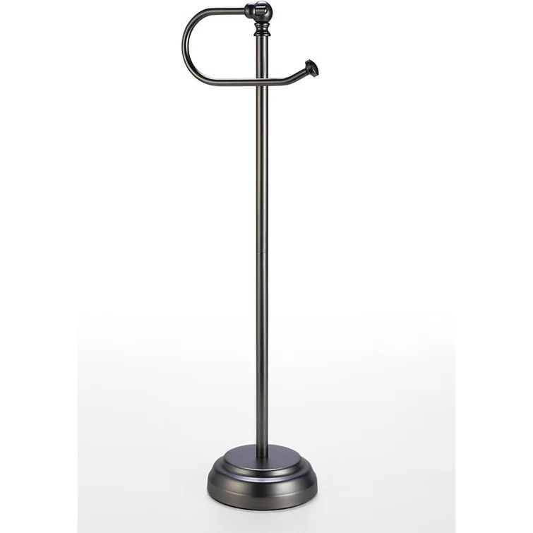 Black Metal Free Standing Toilet Paper Holder