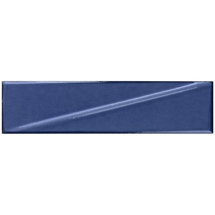 Azure Blue Glossy Ceramic 3x12 Subway Wall Tile