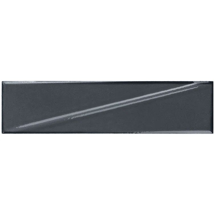 Storm Gray Glossy Ceramic Subway Wall Tile 3x12