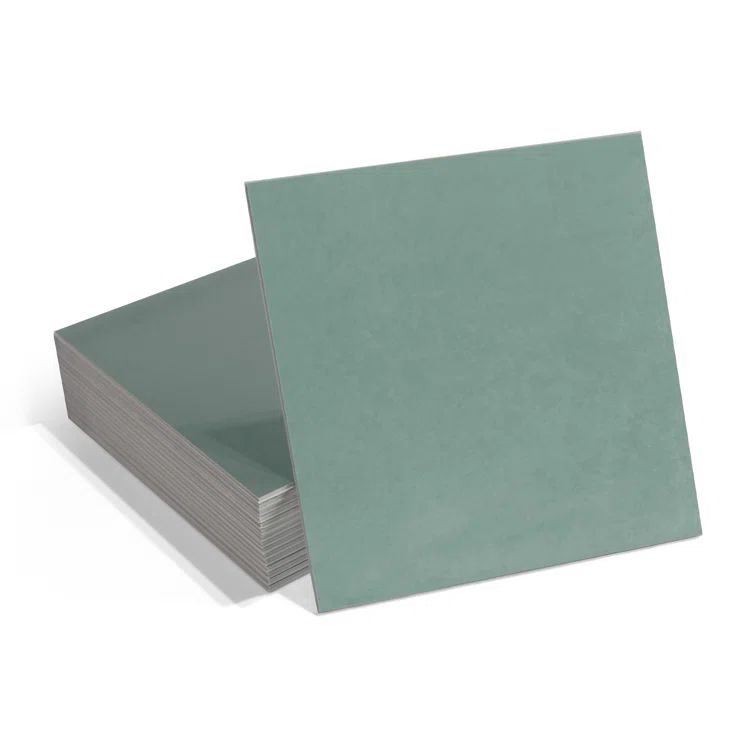 Green 9'' x 9'' Matte SPC Peel and Stick Vinyl Floor Tile
