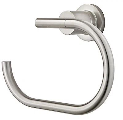 Brushed Nickel Wall Mounted Contemporary Towel Ring