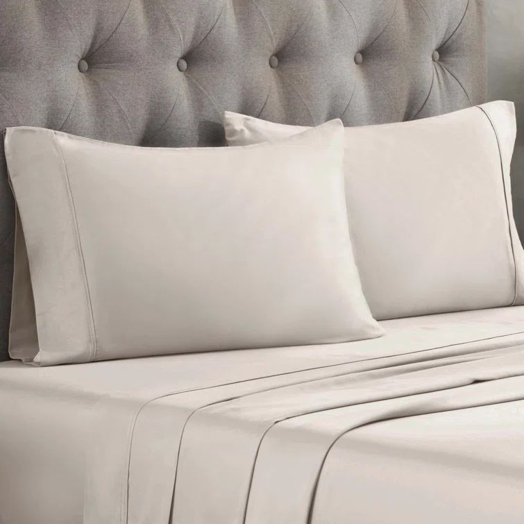 King Light Gray Cotton Hypoallergenic Pillowcase Set