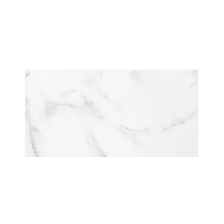 Luxe White 12" x 24" Self-Adhesive Vinyl Floor Tiles