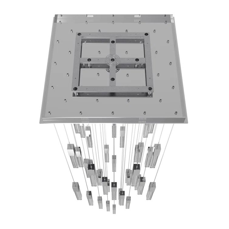 Boa 41-Light Polished Chrome Glass Cluster Pendant