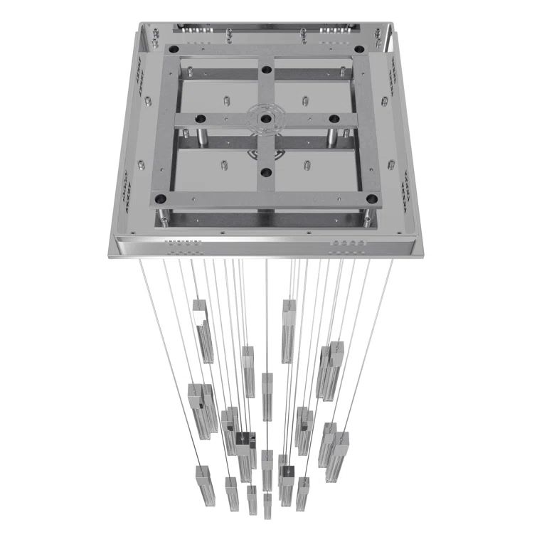 Boa Square 25-Light Cluster Pendant in Polished Chrome