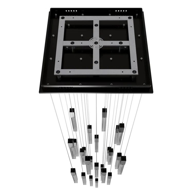 Boa 25-Light Dark Bronze Glass Cluster Pendant Chandelier