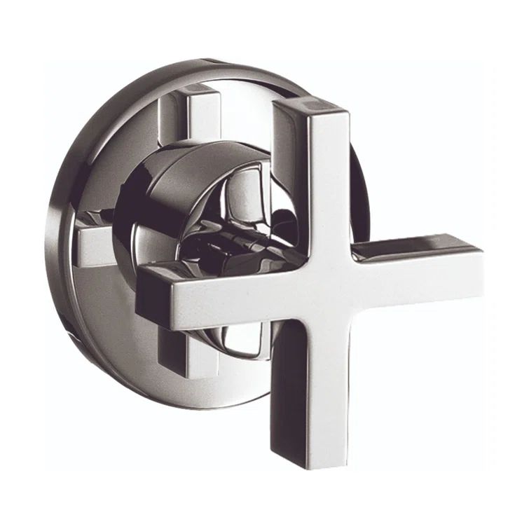 Modern Black Brushed Cross Handle Shower Trim