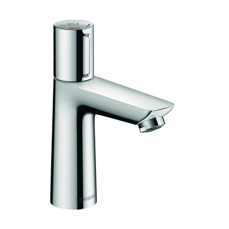 Chrome Single Hole Modern Bathroom Faucet with Drain Assembly