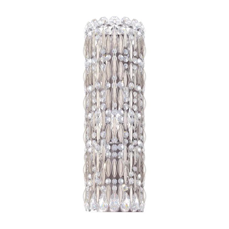 Elegant Antique Silver 4-Light Vanity Sconce with Heritage Clear Crystals