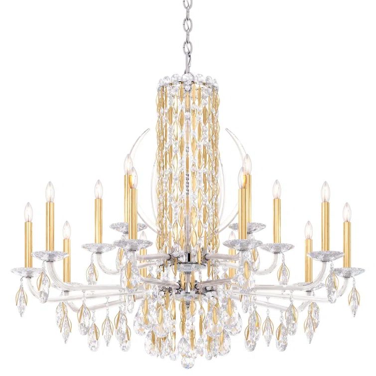Heirloom Gold Heritage Clear Crystal 15-Light Traditional Chandelier