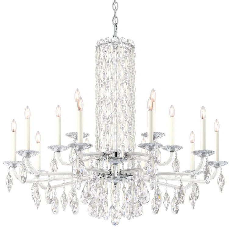 Sarella 15-Light White and Clear Crystal Chandelier