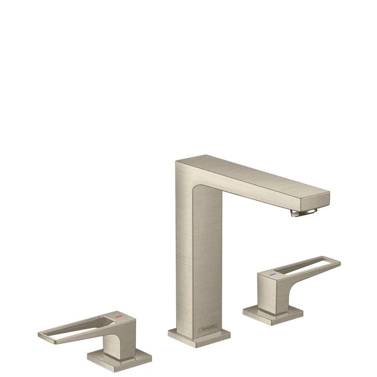 Brushed Nickel Modern Widespread Bathroom Faucet