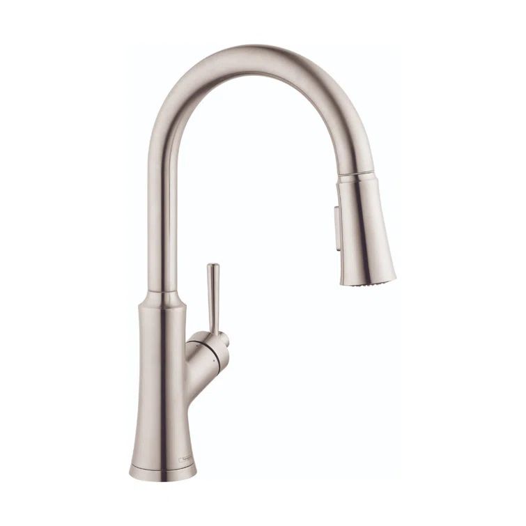 Joleena HighArc 15.88" Stainless Steel Kitchen Faucet with Pull-Out Spray