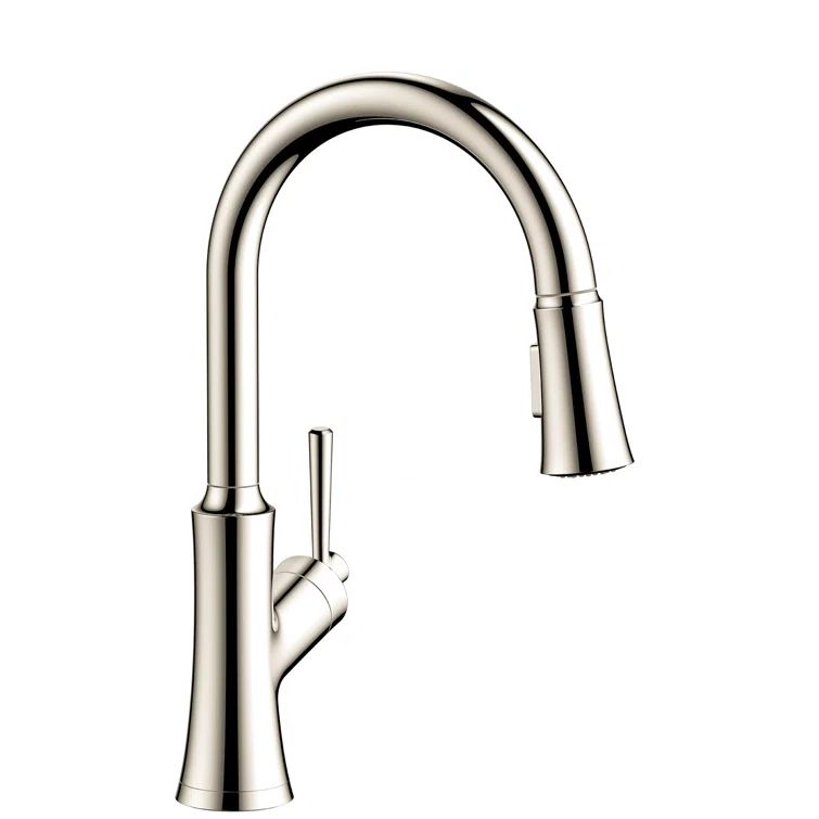 Joleena HighArc Polished Nickel Pull-Down Kitchen Faucet