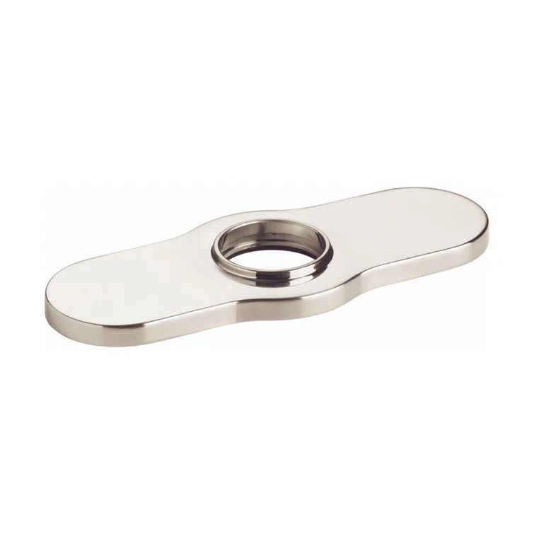 Joleena Transitional Brushed Nickel Faucet Base Plate for Elegant Kitchens