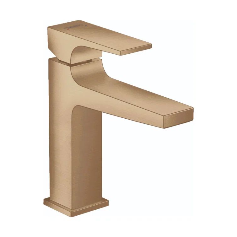 Modern Undermount Black Brass Single-Hole Bathroom Faucet 7.25"