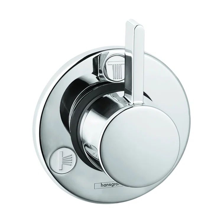 Ecostat Modern Black Wall-Mounted Shower Trim