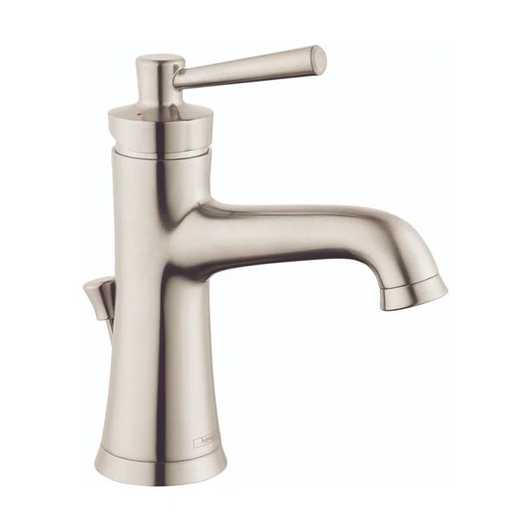 Brushed Nickel Single Handle Bathroom Faucet with Pop-Up Drain