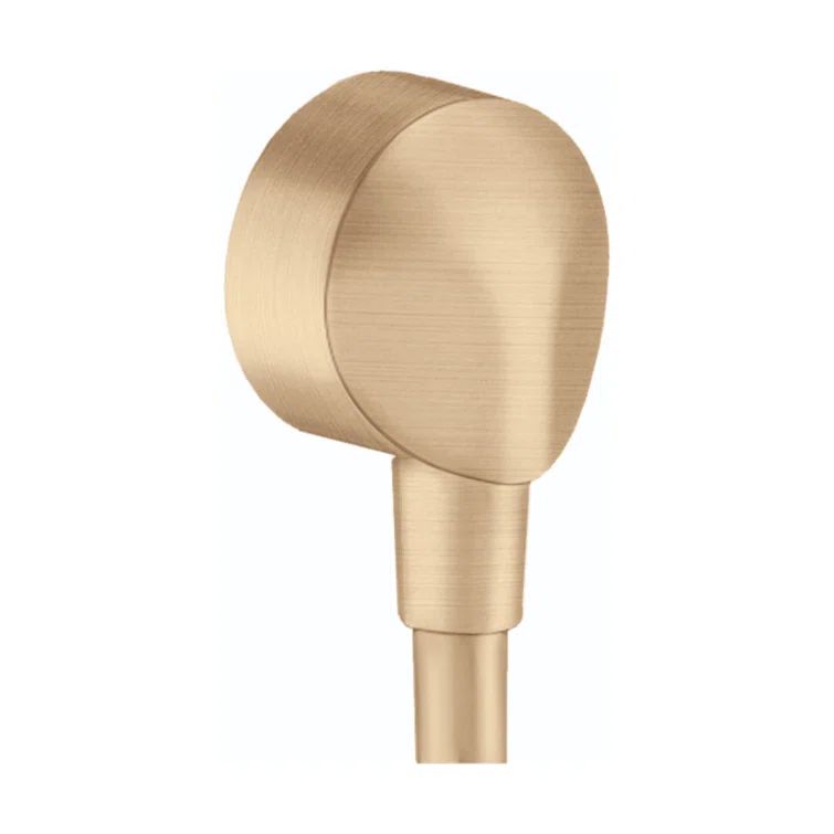 Brushed Bronze Wall Connector with 1/2 Inch Thread