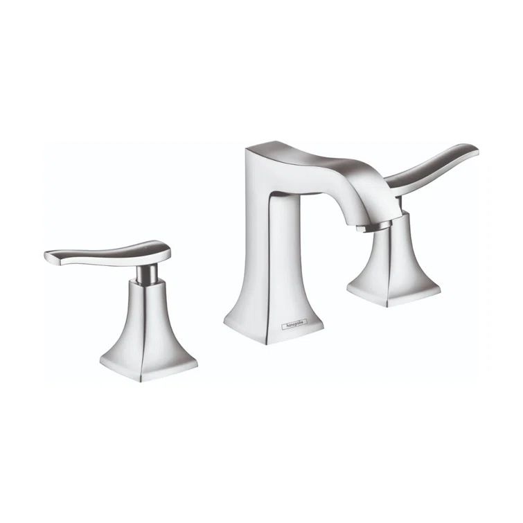 Polished Nickel Brass Widespread Bathroom Faucet with Dual Handles