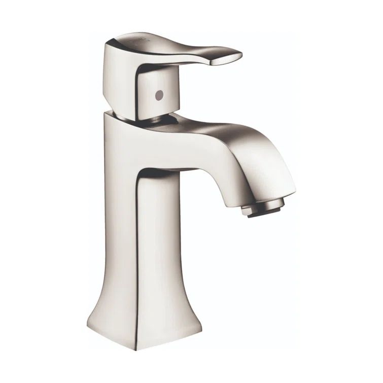 Elegant Polished Nickel Modern Single Hole Bathroom Faucet