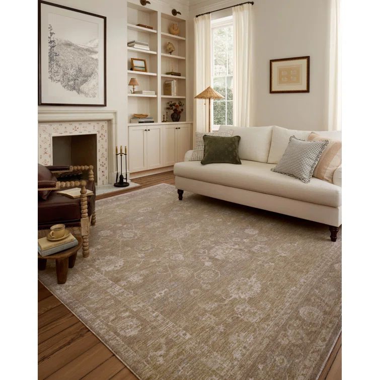 Louisa Taupe Gold Wool Runner Rug 2.7x10.0