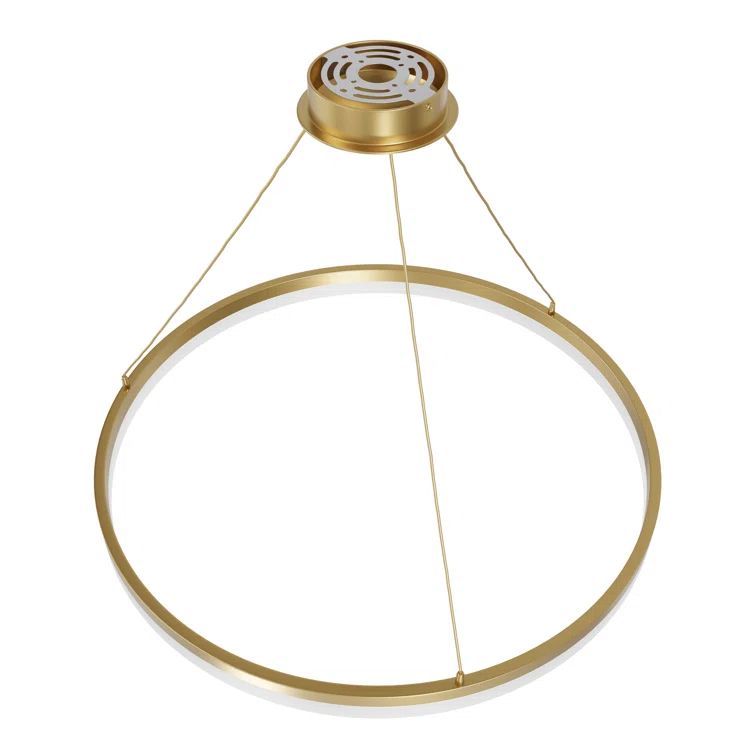 Gold Circular Aluminum LED Pendant Light