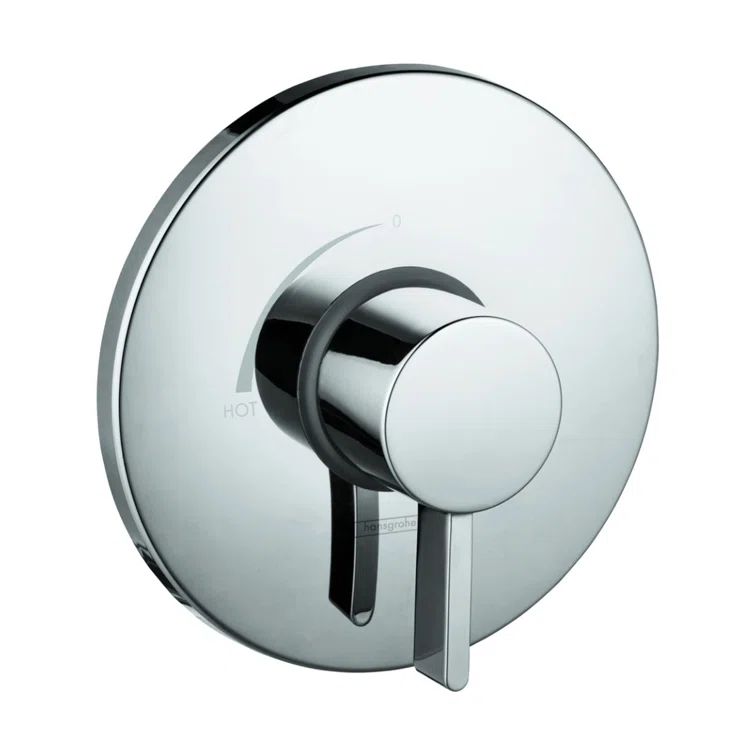 Brushed Nickel Wall-Mounted Lever Shower Trim
