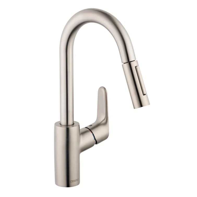 Stainless Steel Pull-Down Single Handle Kitchen Faucet