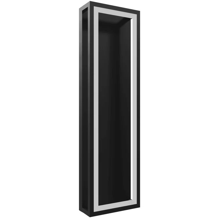 Black Modern LED Dimmable Wall Sconce, 17"