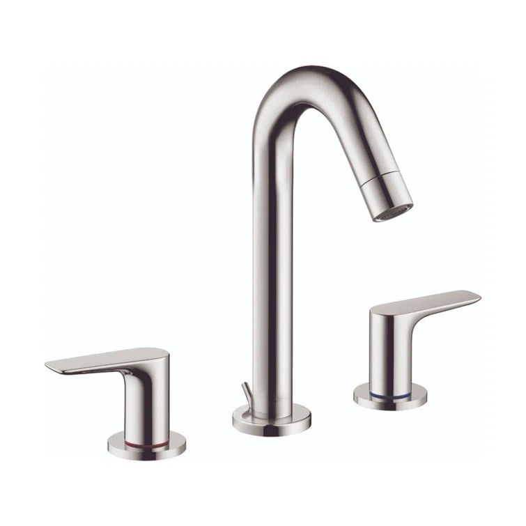 EcoLux Modern Widespread Chrome Bathroom Faucet with Brass Construction