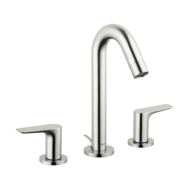 EcoLux Brushed Nickel Modern Widespread Bathroom Faucet