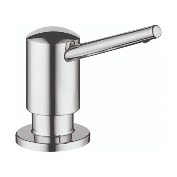 Contemporary Steel Optik Soap Dispenser with 16 oz Capacity