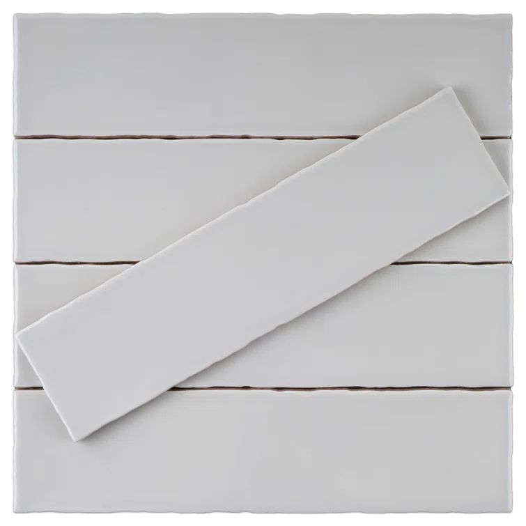 Light Gray Polished Ceramic Subway Wall Tile 3x12