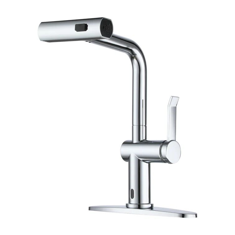 Chrome Single Handle Pull Down Kitchen Faucet with Touchless Sensor