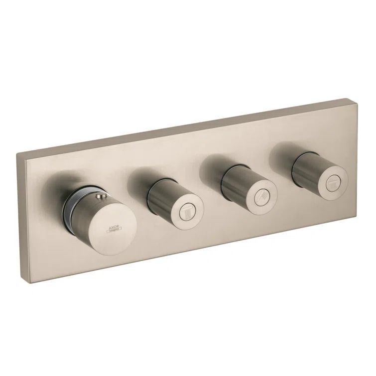 Brushed Nickel Wall-Mounted Thermostatic Shower Trim