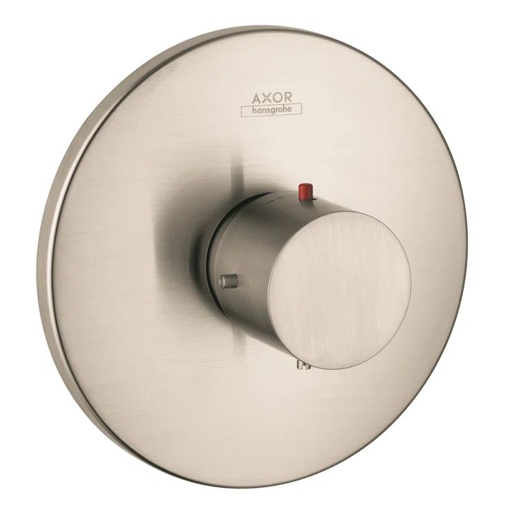 Brushed Nickel Modern Wall-Mounted Shower Trim