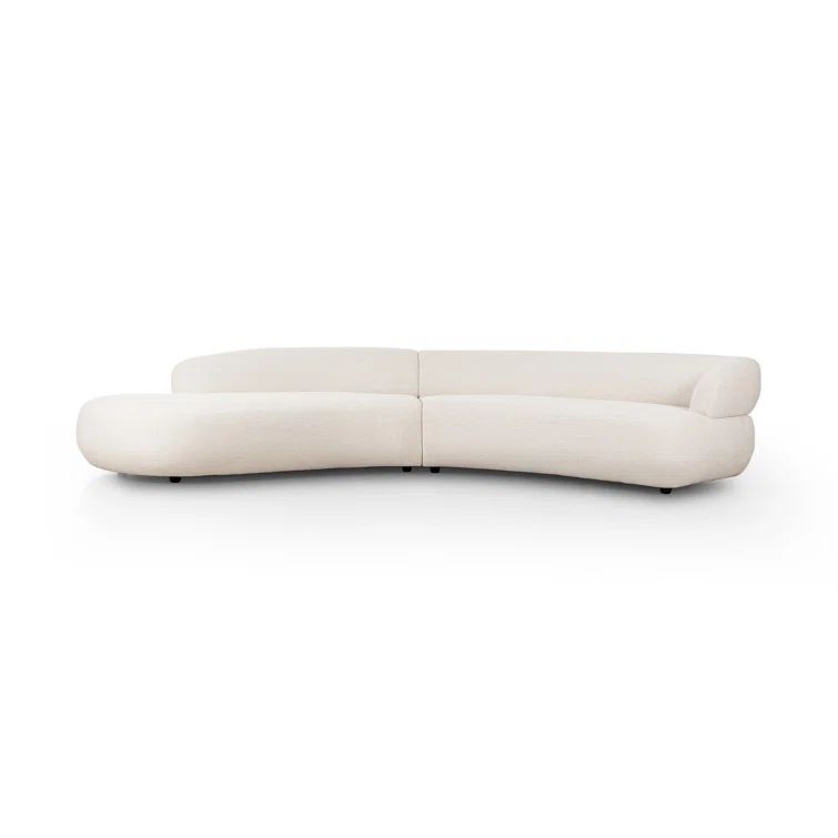 Nomad Snow Linen Left Chaise Two-Piece Sectional Sofa